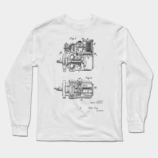 Control Mechanism for Adjusting the Fuel Engine Vintage Patent Hand Drawing Long Sleeve T-Shirt